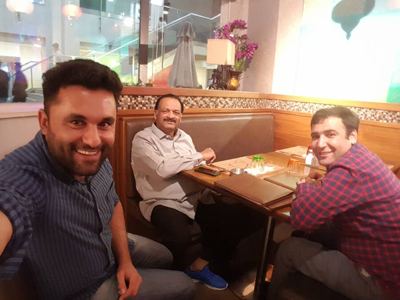George Thomas with colleagues, 2018