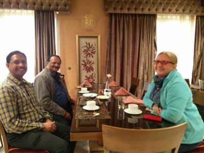 George Thomas with colleagues